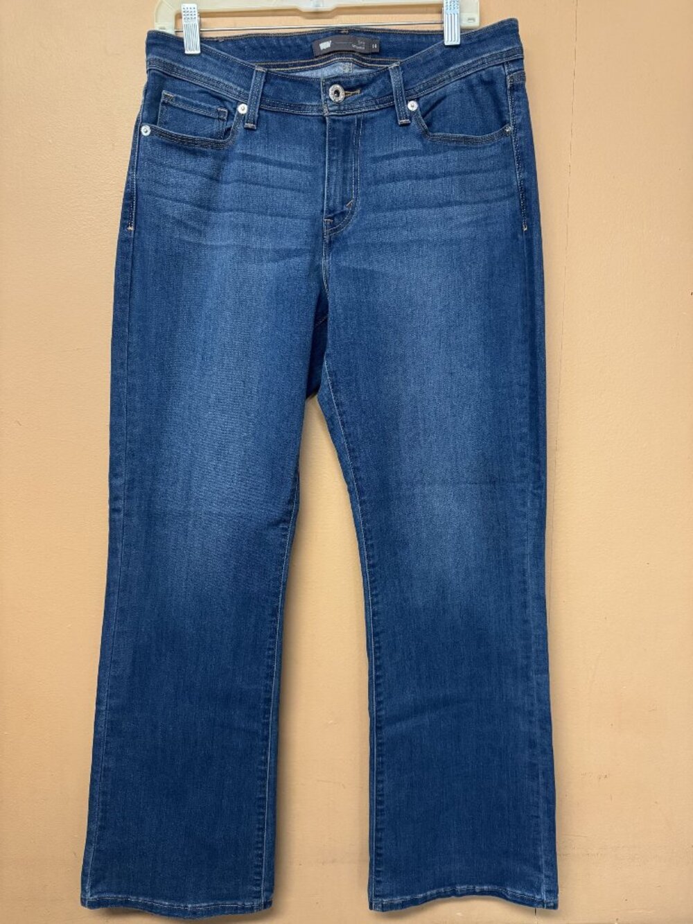 Levi’s Curvy Bootcut Jeans Womens 14 Medium Wash Stretch Denim 32x32 Western
